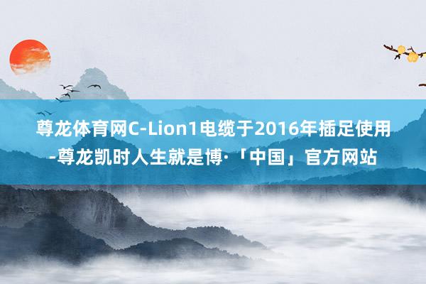 尊龙体育网　　C-Lion1电缆于2016年插足使用-尊龙凯时人生就是博·「中国」官方网站