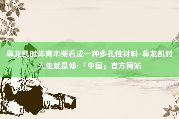 尊龙凯时体育木柴看成一种多孔性材料-尊龙凯时人生就是博·「中国」官方网站