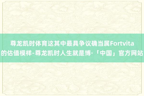 尊龙凯时体育这其中最具争议确当属Fortvita的估值模样-尊龙凯时人生就是博·「中国」官方网站