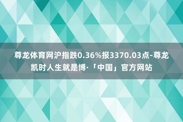 尊龙体育网沪指跌0.36%报3370.03点-尊龙凯时人生就是博·「中国」官方网站