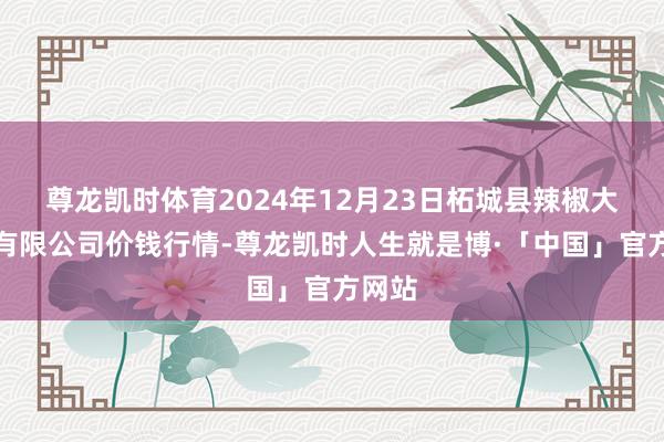 尊龙凯时体育2024年12月23日柘城县辣椒大阛阓有限公司价钱行情-尊龙凯时人生就是博·「中国」官方网站